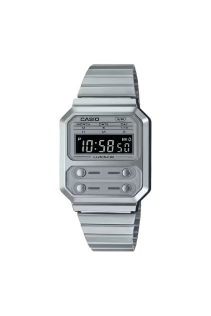Unisex Digital Grey Dial Watch - A100WE-7BDF