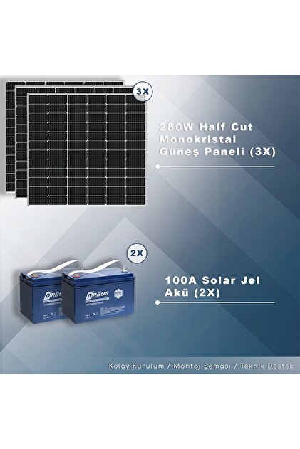 その他 matus MAtech 3 Kw Maxı Solar Paket Sistem (3000W/GÜN) - Fiyatı, Yorumları