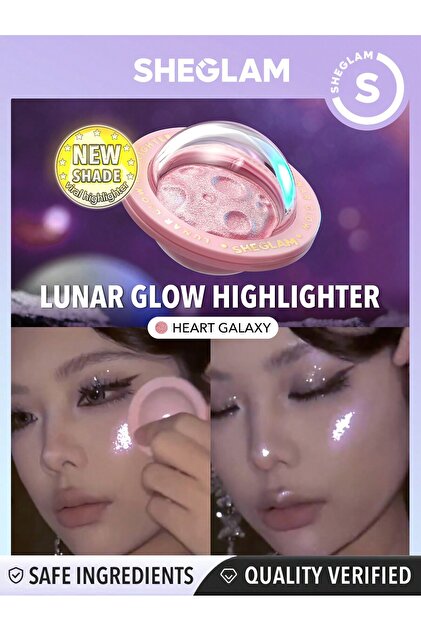 Lunar Glow Highlighter-Heart Galaxy Heart Galaxy | Face Highlighters Long Lasting Beauty Makeup