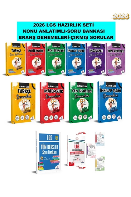 Kurul Yayıncılık 2026 8.sınıf Lgs Hazırlık Seti Konu Soru Deneme