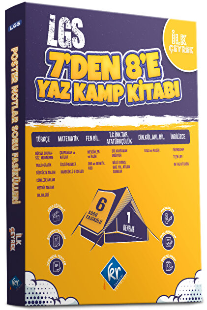 KR Akademi Yayınları LGS 7'den 8'e Yaz Kamp Kitabı (TÜM DERSLER