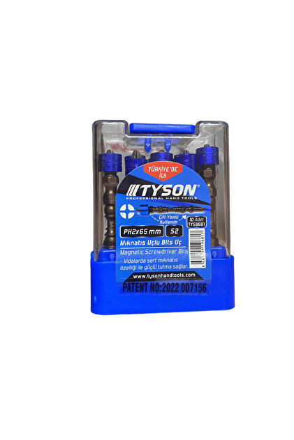 Mıknatıs Uçlu Bits Uç Ph2x65mm 10 Adet - Çift Yönlü