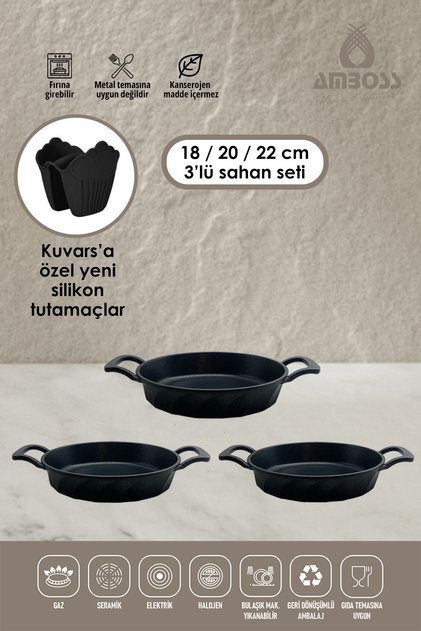 3 Parça Kuvars Sahan Set
