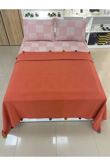 Double Dowry Cotton Boxed Pompom Pique Set Tile
