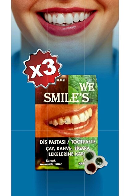 WE SMILE'S Parlatıcı Diş Pastası 3 Kapsül (3 adet) - Fiyatı, Yorumları