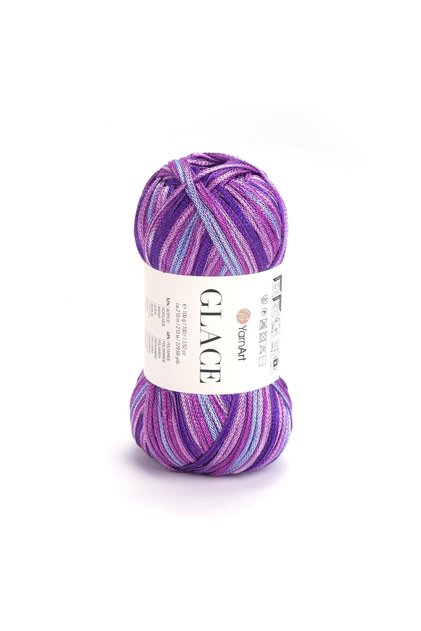 Glace Hand Knitting Yarn,100G / 210m – 52% Acrylic 48% Polyamide–Bright Colored Summer Hand Knitting Yarn