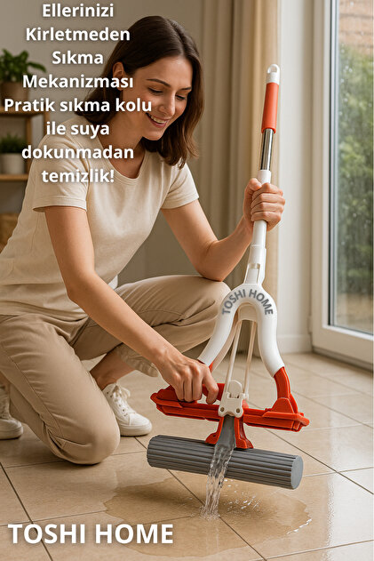 toshi Kelebek Sıkma Mekanizmalı Sünger Paspas Mop - Fiyatı, Yorumları