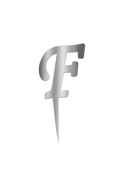 Mirrored Silver Plexiglass Letter F