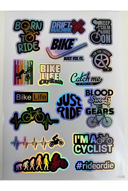 ca kay bu Bisiklet Sticker ( Etiket ) notebook,kask, duvar