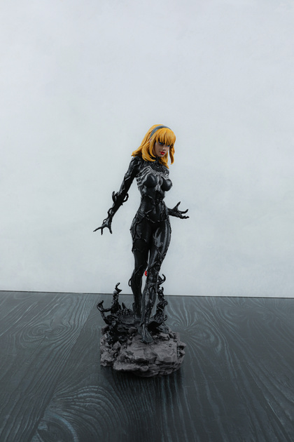 Gwenom Heykel | 25cm El Boyaması Gwen Stacy Venom Figür | Marvel Comics 3D Baskılı Koleksiyonluk |