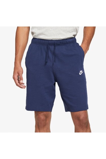 Sportswear Club Jersey Pantaloni scurți din bumbac Pantaloni scurți subțiri de vară unisex din bumbac Albastru închis