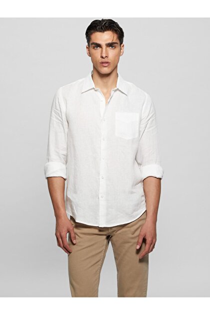 Island Men's Linen Slim Fit Shirt