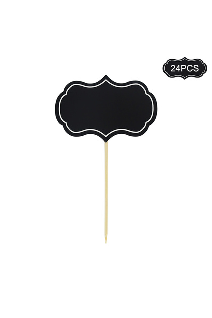 as show 24pcs 24pcs Mini Blackboard Paperboard Message Slate Flag Markers For Charcuterie Board Buff