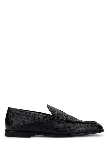 Men's Genuine Leather Black Loafer Shoes