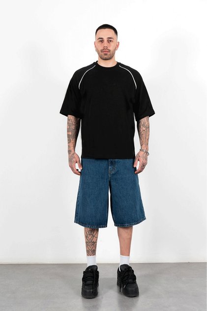 Men's New Season Black Oversize Summer T-Shirt with Car