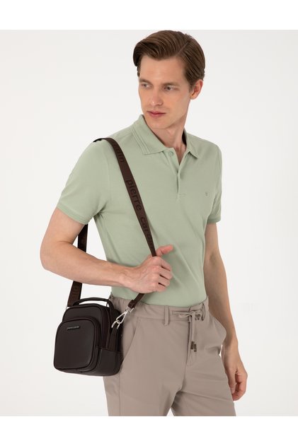 Men's Brown Shoulder Bag 50315076-Vr029
