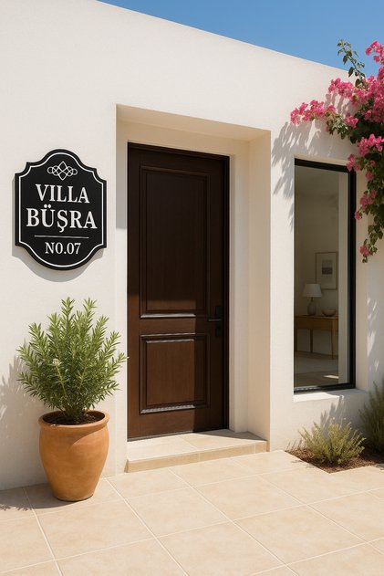 Villa -Mülk - Apartman - Daire -Kapı -Duvar isimliği - Apartman Tabelası 30x40cm