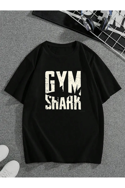 Μπλουζάκι Unisex Oversize με στάμπα GYM Shark