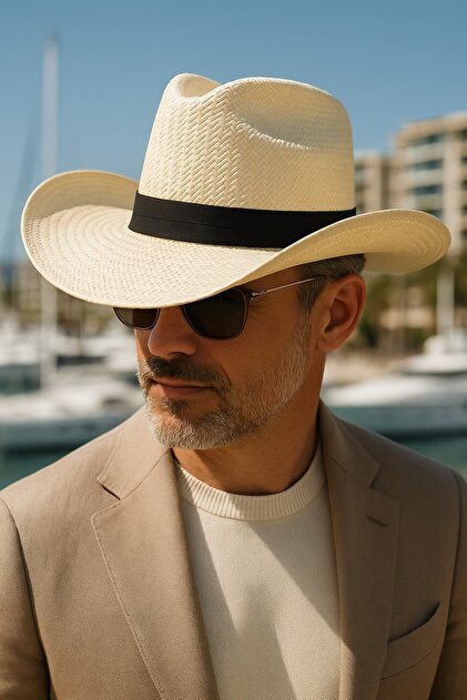 Lux Premium Men's Straw Cowboy Hat