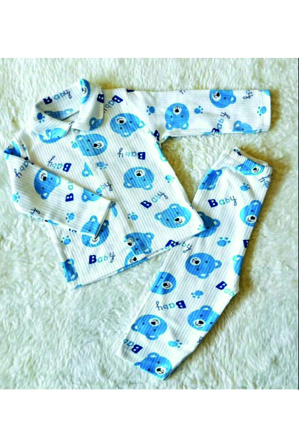 Teddy Bear Printed Baby Pajama Set