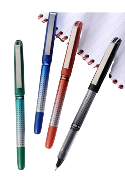 Uniball Eye Needle (0.5) Needle Tip Pen Blue-Red-Black-Green (Four Pieces)