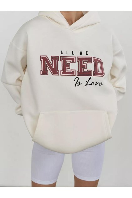 Unisex All We Need Is Love Sweatshirt White