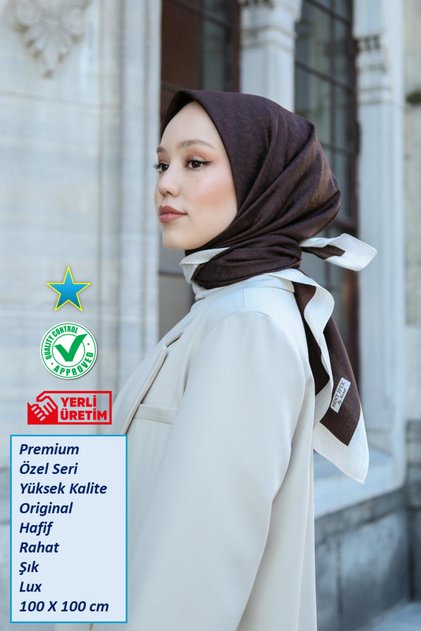 Scarf - Premium Lux Original Monogram Scarf (Silk Voile, High Quality, Lightweight, Comfortable, Stylish, Scarf)