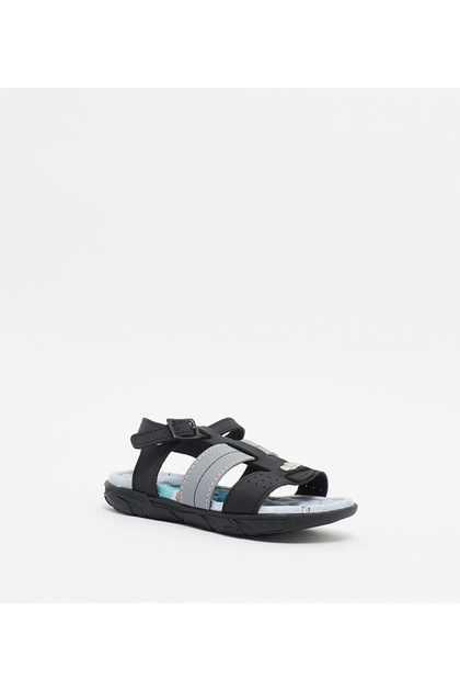 Infant Boys Sandals With Back Strap Grey | Made In Brazil