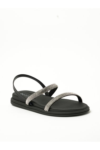 Ladies Flat Sandals Black | Made In Brazil
