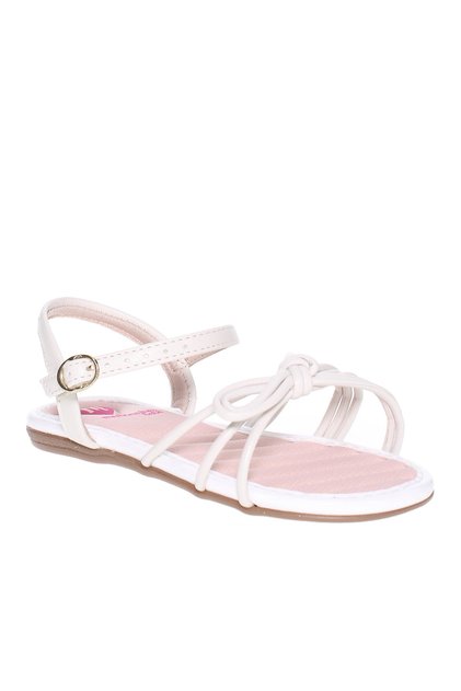 Infant Girls Sandals With Back Strap Off White | Made In Brazil