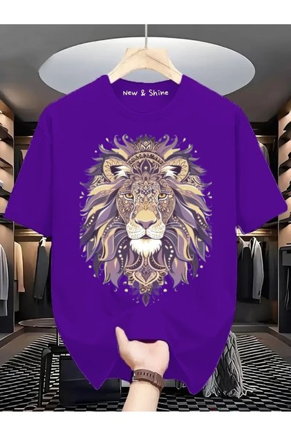 Lion Printed Oversize T-shirt