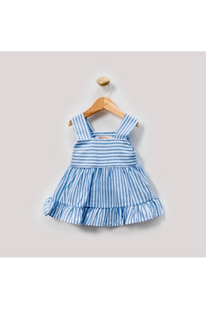 Baby Girl Child Linen Dress with Strap Slim Fit Is a Size up Can Choose