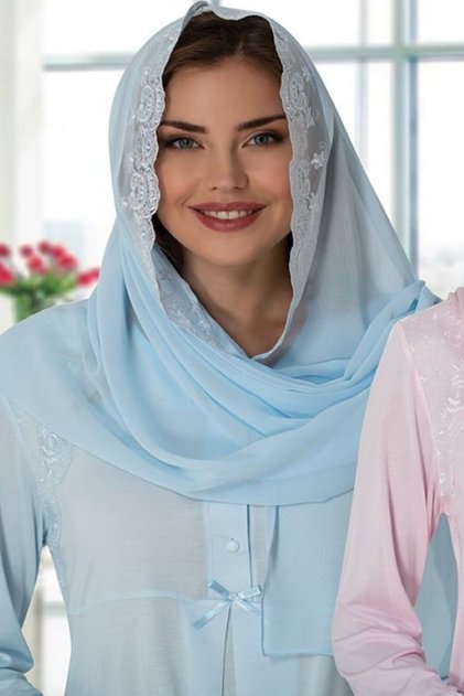 özel tasrım dantelli tesettür şal