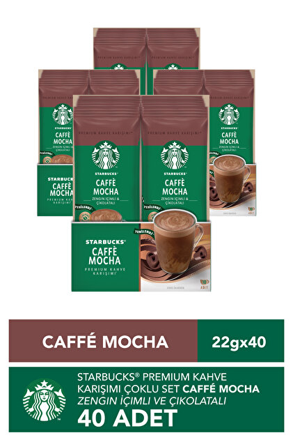 Starbucks Caffe Mocha Premium Kahve Karışımı 22 Gr X 10 Paket