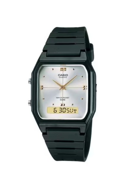 CASIO Men's Analog & Digital White Dial Watch - AW-48HE-7A