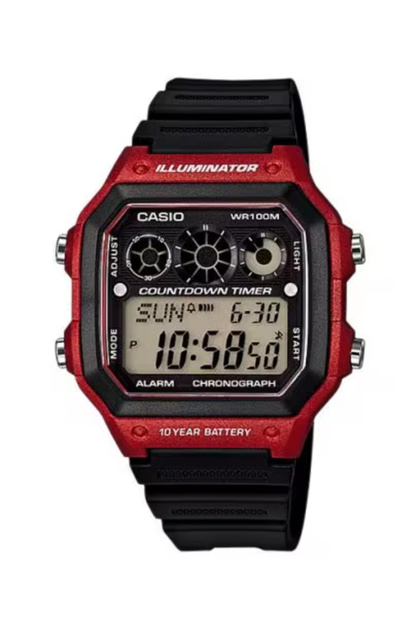 CASIO Men's Digital Grey Dial Watch - AE-1300WH-4A