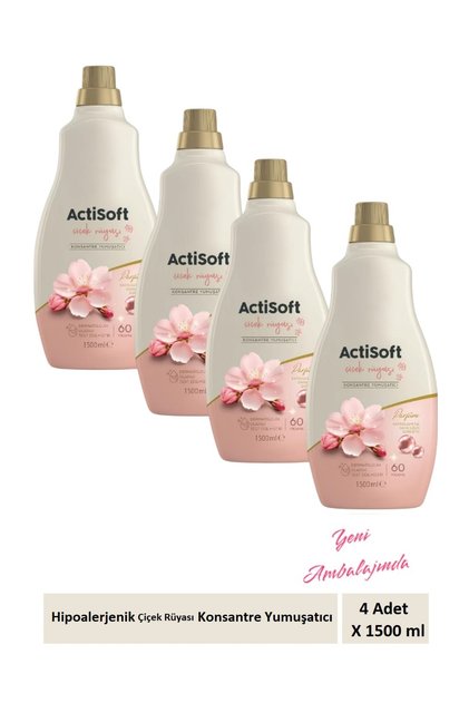 Hipoalerjenik Çiçek Rüyası Konsantre Çamaşır Yumuşatıcı 1500 ml X 4 Adet