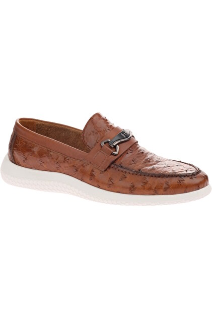 V25Ya-M211 Tan Skin Leather Men's Casual Shoes