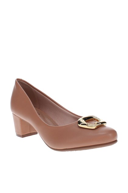 Ladies Low Heel Shoes Nude | Made In Brazil
