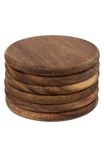 Set de 6 suporturi pentru băuturi Acaccia, 10 x Î 6 cm