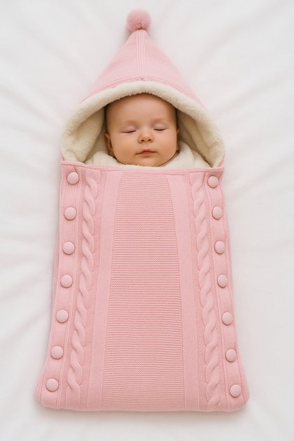Welsoft Lined Knitwear Swaddle Pink One Size