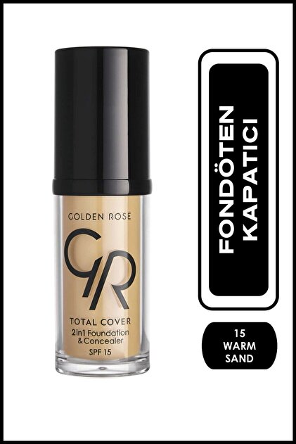 Golden Rose Total Cover 2si1 Arada Kapatıcı ve Fondöten No: 15