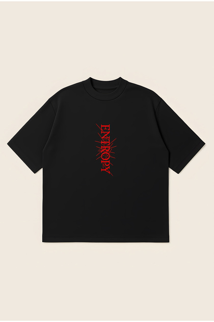 Entropy Unisex 100% Organic Cotton Thick Textured Oversize Crew Neck T-Shirt