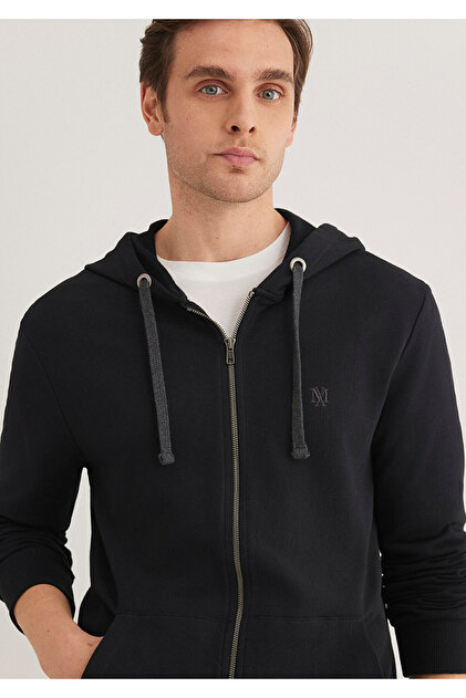 Mavi Logolu Fermuarlı Siyah Sweatshirt 065582-900 - Fiyatı, Yorumları
