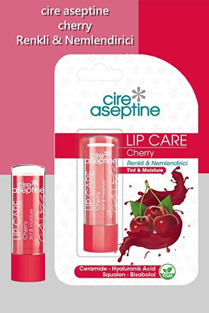 Cire Aseptine Lip Care Cherry (vişne) Renkli Dudak Nemlendirici 4