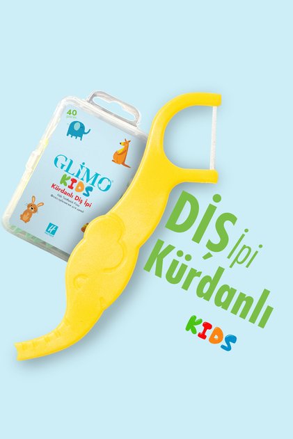 Kids Kürdanlı Diş Ipi | Çocuklara Özel Diş Eti Dostu, Kolay Kullanım | Plak Temizleyici