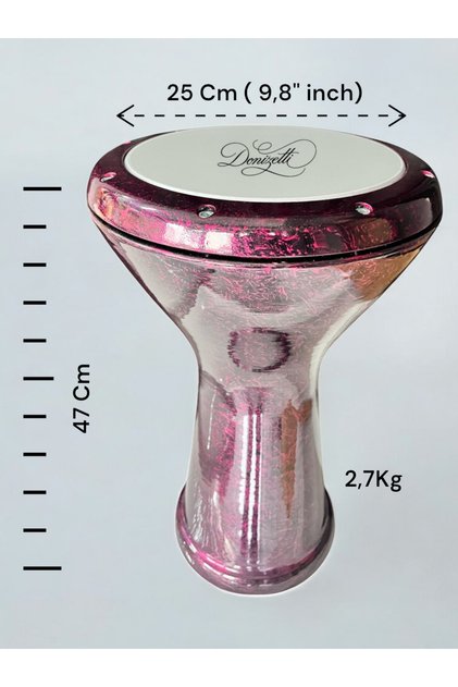 Bas Darbuka 25Cm Filim Çapı Kırçılı Boya Mavi