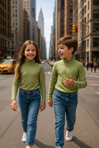 Turtleneck Kids Body Water Green |   Girl - Boy Unisex |