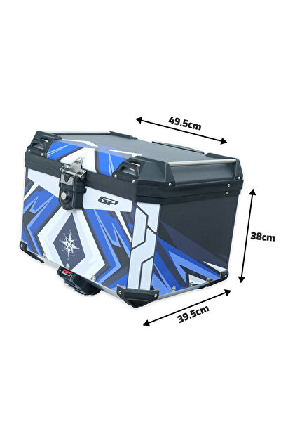 GP KOMPOZİT DSN08 Universal 57 lt Desenli Alüminyum Motosiklet