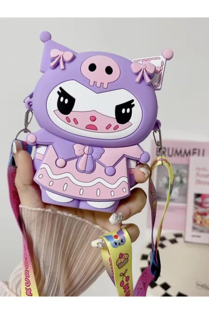 Kuromi Kuromili Cat Eared Silicone Purse Wallet Women Teen Girls Children Baby